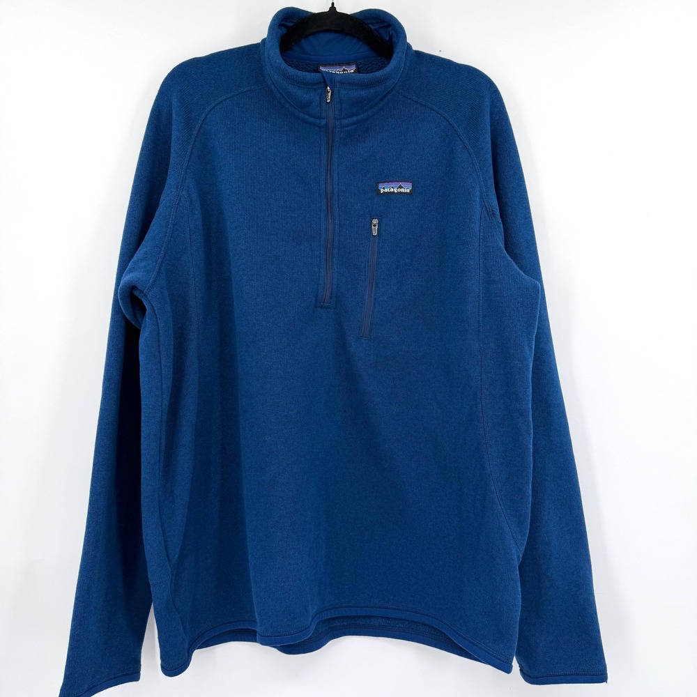 Patagonia Better Sweater Mens XL Blue 1/4 Zip Fleece Pullover Jacket